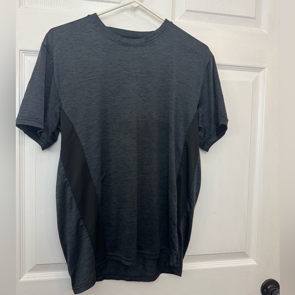 Men's Charcoal and Black Performance Tee